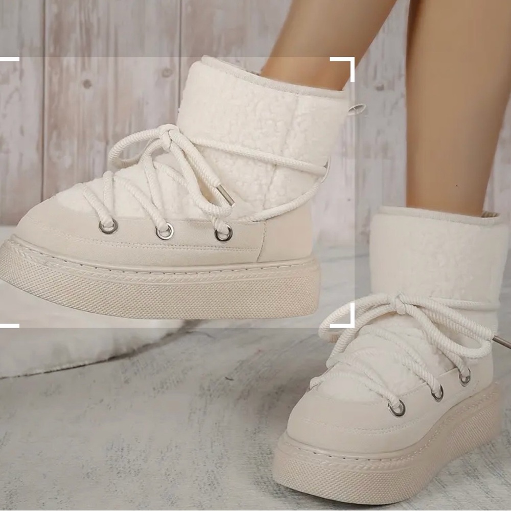 Cozy Cream Winter Boots for Women